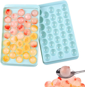 Hugebirds Round Ice Ball Maker Mold Mini <strong>Circle</strong> Ice Cube <strong>Tray</strong> With Lid Ice Ball Maker Mold Freezer - Product Image 3