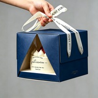 Boîte à gâteau en papier alimentaire, emballage personnalisé avec logo imprimé, boîte cadeau de luxe en carton artistique pour Hanouka, écologique et recyclable
