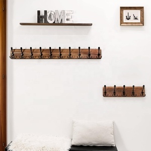 Mộc Mạc dài áo khoác lớn giá treo tường giá treo áo khoác với 8 móc trang trại áo treo tường cho lối vào phòng bùn - Product Image 4