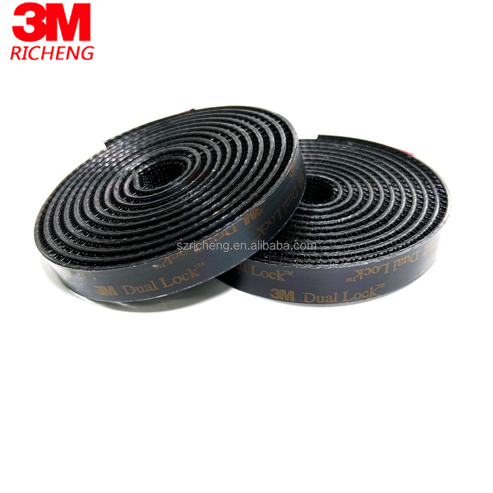 Factory Wholesale 3M High Performance Adhesive Dual Lock Tape Packaging SJ3550CF Self Adhesive Black Fastener Tape