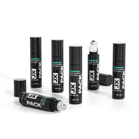 20ml 30 ml 50 ml 100 ml en acier inoxydable boule rouleau rechargeable sur bouteille mat en verre noir dépoli rouleau sur la bouteille de parfum