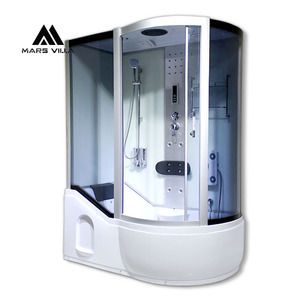 Cabine de douche vapeur coulissante intelligente Mars Villa Ce Advanced Smart Home avec bain à remous à massage par l'air et écran tactile numérique - Product Image 1
