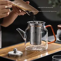 Théières en verre épaissi, cuisinières électriques en céramique, bouilloires, services à thé en verre pour la maison, théières en acier inoxydable à follicules