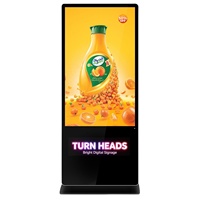 Pantalla Digital de Señalización AIYOS de 55 Pulgadas con Logotipo Iluminado Opcional, Análisis de Cámara con IA, WiFi y Pantalla Táctil