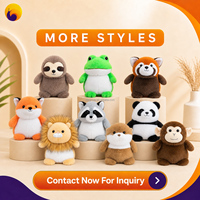Peluche Otter douce personnalisée OEM ODM avec broderie de logo, commande en gros, mascotte de marque, cadeau promotionnel, animal en peluche, vente en gros