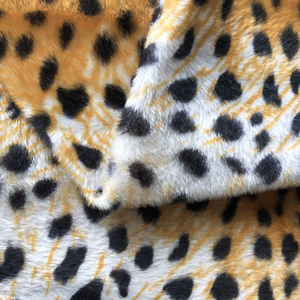 Custom Tigerรูปแบบพิมพ์โพลีเอสเตอร์Velboa Plushผ้าสำหรับของเล่น/เบาะ - Product Image 2