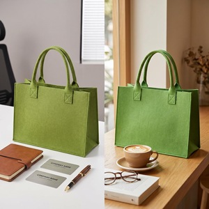 กระเป๋าผ้าสักหลาดโปรโมชั่น ทรงสี่เหลี่ยม สีผสม ความจุขนาดใหญ่ สำหรับจัดเก็บสิ่งของ โฆษณาองค์กร ผลิตตามสั่ง - Product Image 2