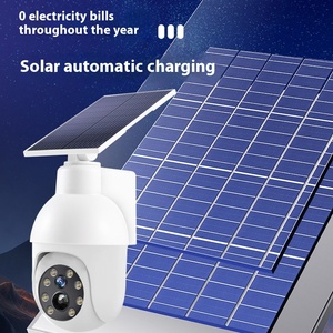   Lampe solaire murale sans fil avec détecteur de mouvement, design de caméra extérieure, simulation de surveillance, pour jardin et cour - Product Image 2