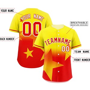 Gradiente personalizzato Baseball Softball Jersey traspirante morbido sublimazione Sport uniforme stampato Logo giovani adulti taglie semplice - Product Image 3