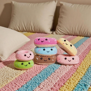 Coloré beignet forme <span class=keywords><strong>Sweety</strong></span> mignon nourriture Crochet Kit pâte créative jouets pour femmes débutant Kit de tricot à la main - Product Image 4