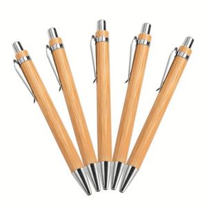 Fournitures de bureau 2024, stylo à bille en bambou gravable au laser personnalisé, écologique, gravure sur bois, avec logo - Product Image 2