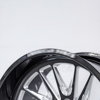 Jantes forgées sur mesure Duaxen Forgealloy 6x139.7 22x12 22x14 24x12 24x14 26x14 26x16 Noir brillant usiné pour camion