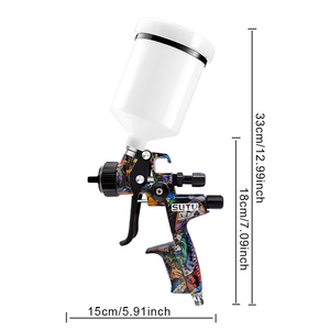 Le pistolet de pulvérisation HVLP 5800 convient à <span class=keywords><strong>la</strong></span> réparation automobile avec une uniformité d'atomisation élevée de 1,3/1,4/1,7/2,0/2,5 mm - Product Image 5