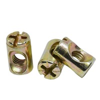Écrou à fente pour assemblage horizontal, écrou à filetage interne pour insert de baril, pour lit, armoire, panneau de particules, bois massif