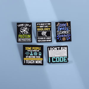 Dessin animé réactif chimique éléments émail broche mode vêtements accessoires cadeau pour les amis - Product Image 1