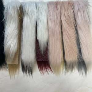 工場卸売100% アクリルフォックスファー/人工合成フェイクファー/100% ポリエステルフェイクファーファブリック - Product Image 3