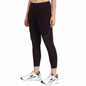 JAC22 N7053 Legging de yoga pour femme, taille haute, moulant, sans couture, anti-transpiration, effet galbant fessier, couleur unie, en Spandex/Nylon - Product Image 2