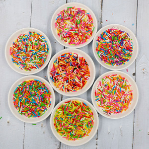 Vermicelles au <span class=keywords><strong>chocolat</strong></span> comestibles, décorations arc-en-ciel pour gâteaux, confettis pour beignets, cupcakes, outils de décoration de gâteaux d'anniversaire - Product Image 2