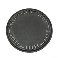 Plaque de cuisson barbecue en fonte sans fumée multifonction antiadhésive pour charbon de bois, grille universelle pour foyer domestique