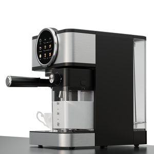 <span class=keywords><strong>Cafetera</strong></span> Eléctrica Profesional <span class=keywords><strong>Italiana</strong></span> de <span class=keywords><strong>Acero</strong></span> <span class=keywords><strong>Inoxidable</strong></span>, Máquina de Espresso y Cappuccino con Espumador de Leche y Sistema de Preparación - Product Image 1