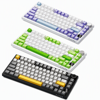 AJAZZ AK820 Tastiera Meccanica Wireless a 82 Tasti, Tri-Modalità, Hot-Swappable, RGB, PBT, BT, 2.4G, USB-C, 4000mAh, per Ufficio e Gaming