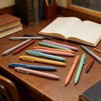 Stylo bille YF 0,7 mm en plastique avec impression UV/numérique, options multicolores pour usage promotionnel au bureau et à l'école