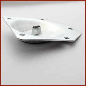 Placa de montaje en ángulo para sofá, Base de pata de mesa de acero al carbono, 70x67mm, M8, patas de muebles de 5/16 pulgadas, Metal, acero al carbono - Product Image 4
