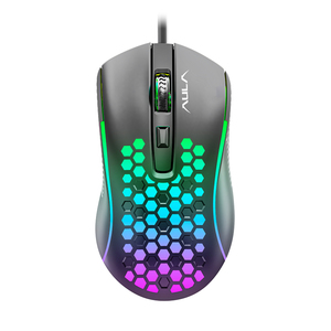 Nouvelle <span class=keywords><strong>souris</strong></span> de jeu AULA S11 filaire, légère, ergonomique, design nid d'abeille, <span class=keywords><strong>souris</strong></span> de jeu RGB, capteur de précision 3600 dpi - Product Image 1