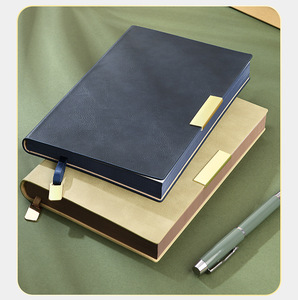 Luxury Office PU Leather Custom Logo A5 B5 Lined Business Diary <strong>Notebook</strong> - Product Image 5