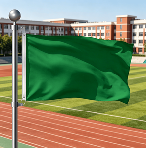 Drapeau rectangulaire personnalisable Yabee en polyester vert, durable, résistant aux intempéries, écologique, impression par sublimation couleur pour fêtes - Product Image 5