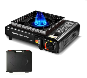 Réchaud à <span class=keywords><strong>Gaz</strong></span> d'Extérieur Portable en Acier Inoxydable, Pliable pour Fondue Chinoise et <span class=keywords><strong>Barbecue</strong></span>, pour 3-4 Personnes, Idéal pour <span class=keywords><strong>Camping</strong></span> en Voiture et Pique-niques, à Séparation Automatique - Product Image 1