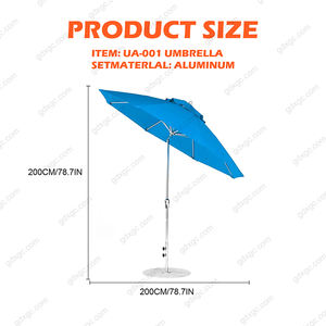 Sombrilla de <span class=keywords><strong>aluminio</strong></span> de alta calidad al por mayor sombrilla de jardín al aire libre sombrillas de patio usadas en <span class=keywords><strong>tumbona</strong></span> lateral de piscina - Product Image 6