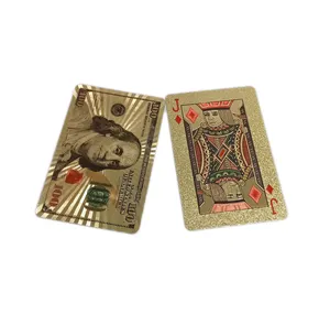 Luxury 24K Gold Premium Playing Cards Customize Print Party Games Noble Style Poker Solitaire Cards Made of Paper