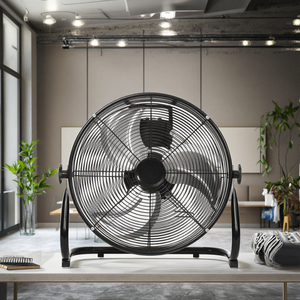 Ventilador de Piso de Tambor con Motor de Cable de Cobre de Alta Calidad de 20 Pulgadas, 3 Aspas de Aluminio, para Uso Doméstico, en Almacenes y Líneas de Ensamblaje, Fabricado en Metal - Product Image 6