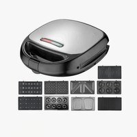 Nouvelle Machine à Gaufres Belges Électrique Automatique pour Usage Domestique, Grille-Pain Professionnel, Appareil de Cuisine en Aluminium pour Sandwichs