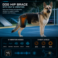 Attelle chauffante pour chien FD805 avec massage par vibration, batterie intégrée pour dysplasie de la hanche, arthrite et faiblesse des pattes arrière