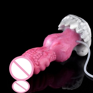 YOCY Fantasy Wolf Knot Ejaculation <b>Dildo</b> Large Anal <b>Dildo</b> Silicone Squirting Penis With Sucker Spray Liquid Sex Toys for Women - Product Image 4
