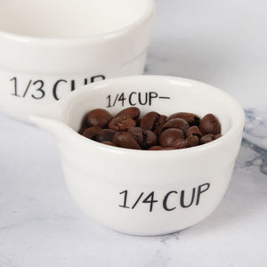 Op Maat Porselein Wit Keukengereedschap Nieuwigheid Keramische Maatbekers En Lepels Keramische Maatbeker - Product Image 5