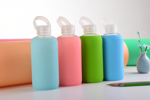Tùy chỉnh thiết kế BPA-free mềm Silicone chai tay áo cho uống trực tiếp và nước sôi cho chai thủy tinh - Product Image 6