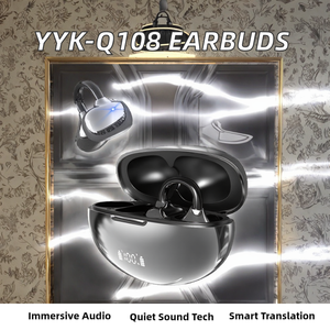 YYK-Q108 Mở Tai Không Dây Earbuds Clip-On Semi-Trong Tai Thiết Kế LED Hiển Thị Kỹ Thuật Số Tiếng Ồn Hủy Bỏ TWS Tai Nghe Tai Nghe Tai Nghe Bt - Product Image 2