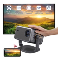 Projecteur de cinéma portable mini à courte focale Full HDR 1080P natif 8K LED, Android 14, WiFi 6, BT, 400 ANSI, autofocus, correction trapézoïdale