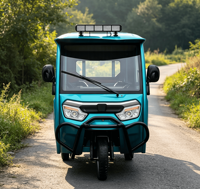 Fabricant chinois de tuk-tuk électrique CKD 1500W pour l'Afrique, tricycle à trois roues pour passagers et marchandises, 2 places, fermé, capacité de charge de 800 kg, E