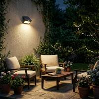Lampe murale solaire LED OEM au design papillon unique, éclairage double avant-arrière, détecteur de mouvement PIR pour la décoration de jardin, clôture et bâtiment