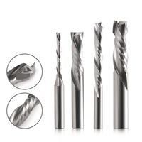 HOZLY Fresa de carburo de tungsteno de 3.175-10mm con dos filos de corte ascendente y descendente, brocas para router CNC, cortador de madera 55HRC