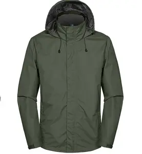 Professional Factory Men's Waterproof And Windproof Jacket Windbreaker Rainy Jacket Hoodie Rainy Outwear For Sprint Autumn