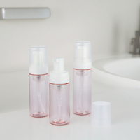 Botol Semprot Busa PET PP 50ml 60ml 65ml Kemasan Kosong Bulat untuk Sampo Losion Krim Perawatan Kulit Serum Sablon Logo