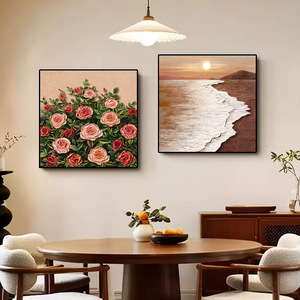 <span class=keywords><strong>Peinture</strong></span> murale <span class=keywords><strong>de</strong></span> style rétro français, motif floral rose et tulipe, vue sur la <span class=keywords><strong>mer</strong></span> au <span class=keywords><strong>coucher</strong></span> du <span class=keywords><strong>soleil</strong></span>, art mural <span class=keywords><strong>de</strong></span> luxe à suspendre pour la maison, salle à manger, chambre à <span class=keywords><strong>coucher</strong></span> - Product Image 3