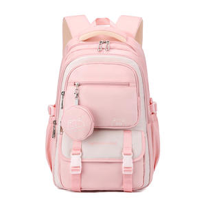 Hot Selling Girls Pink School Bags Sac Students <b>Backpack</b> Junior High School Teenagers Schoolbag <b>Large</b> Capacity Daily <b>Backpack</b> - Product Image 2