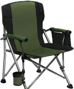 WOQI Campingstuhl für schwere Personen übergroße Outdoor-Stühle mit Bechhalter und Aufbewahrungstasche