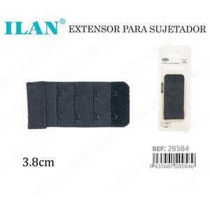 Estensore per reggiseno Ilan 3,8 cm nero con gancio e occhiello per allungare le spalline - Product Image 3